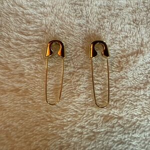 Elegant Gold Safety Pin Earrings